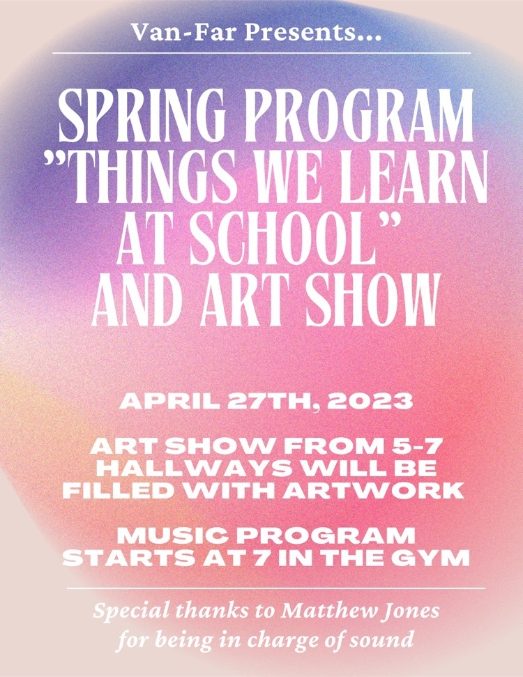 spring program and art show 