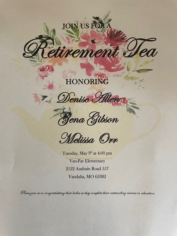 retirement tea